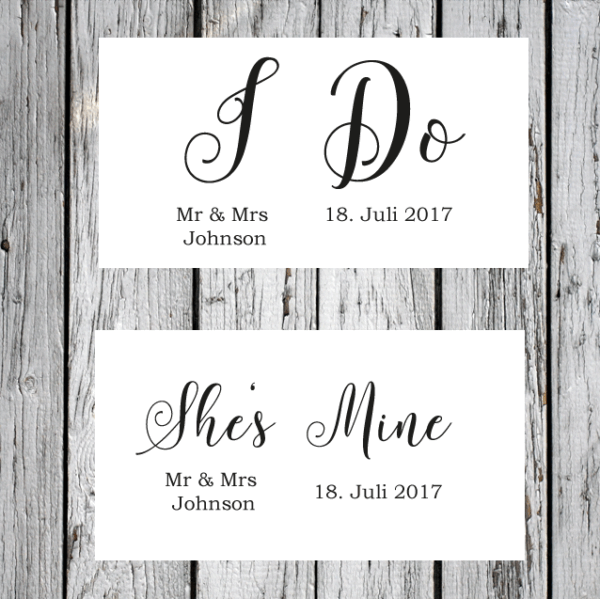 Schuhaufkleber "I Do" rosegold – Bild 2