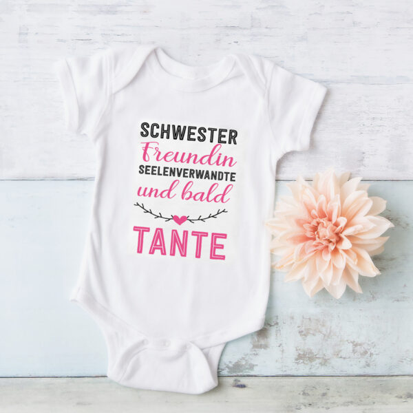 Baby Body "Bald Tante" rosa – Bild 2