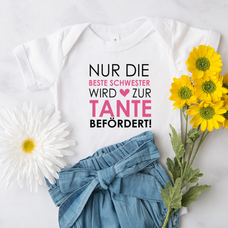 Baby Body "Zur Tante befördert!" rosa – Bild 2