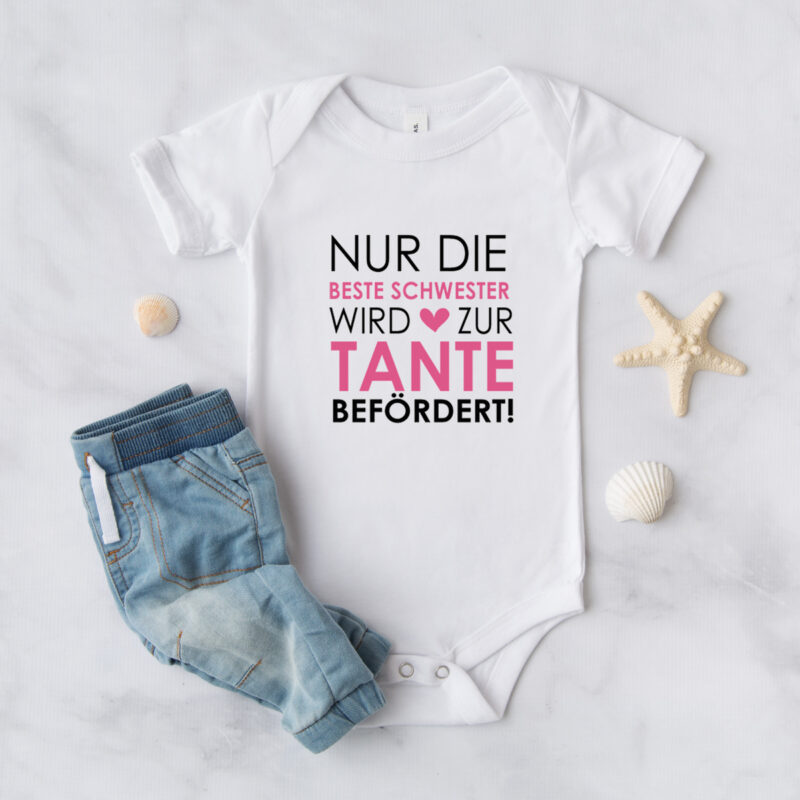 Baby Body "Zur Tante befördert!" rosa – Bild 3