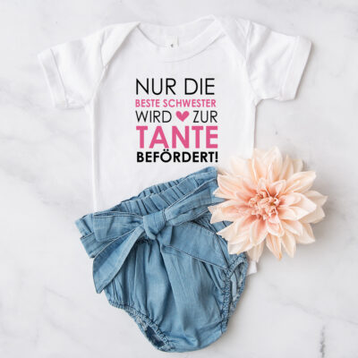 Baby Body "Zur Tante befördert!" rosa