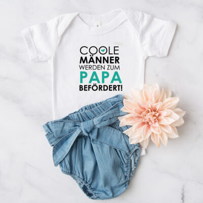 Baby Body "Coole Männer werden zum Papa befördert" türkis