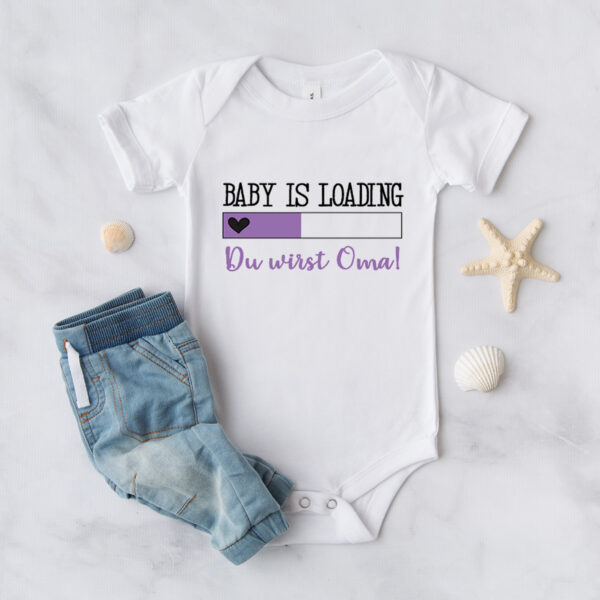 Baby Body "Du wirst Oma" flieder – Bild 4