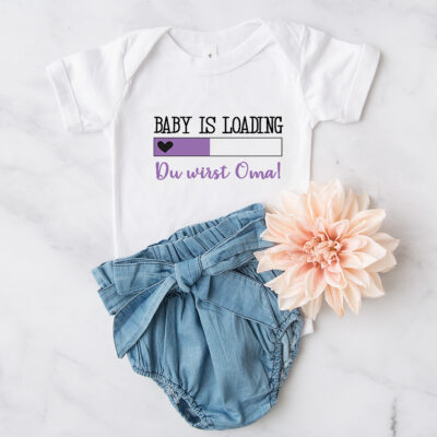 Baby Body "Du wirst Oma" flieder
