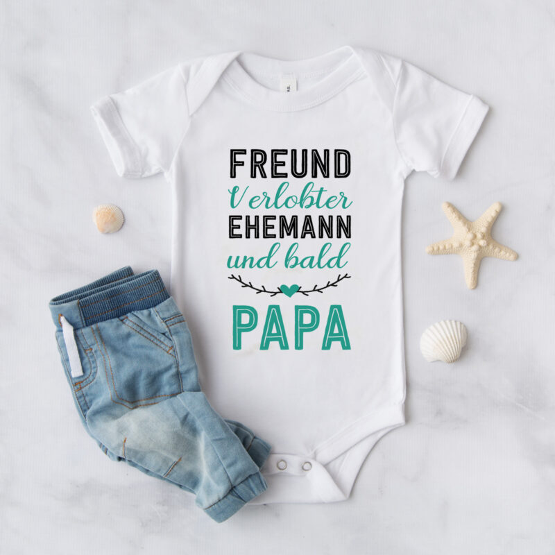 Baby Body "Bald Papa" türkis – Bild 4
