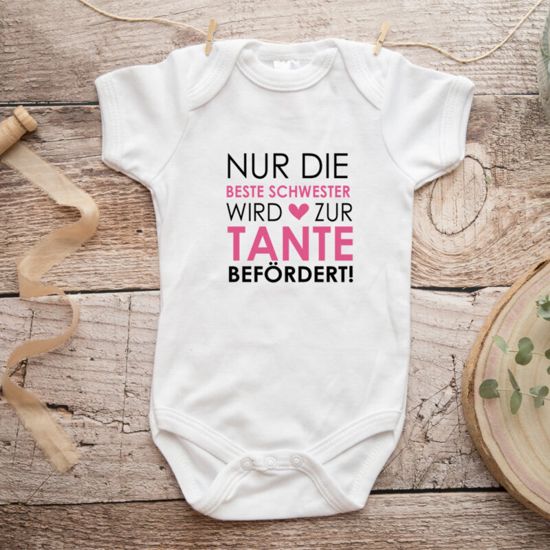 Baby Body "Zur Tante befördert!" rosa – Bild 4