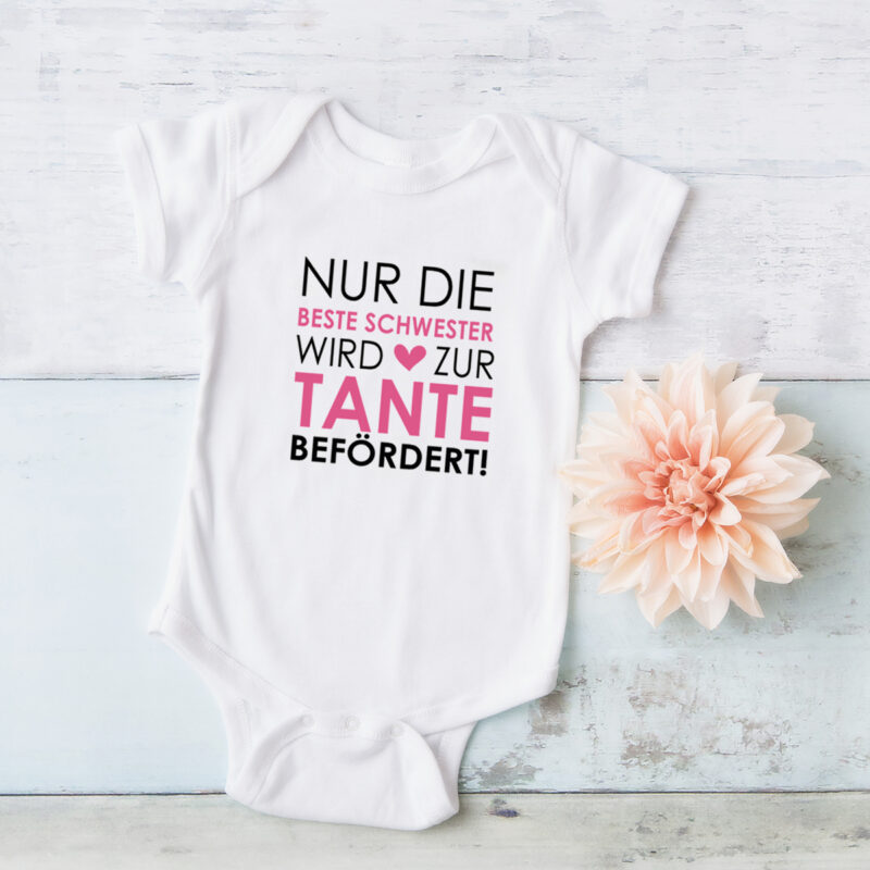 Baby Body "Zur Tante befördert!" rosa – Bild 5
