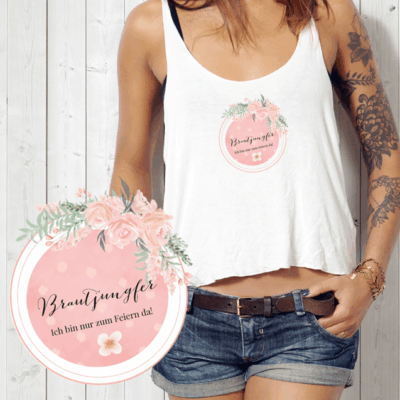 Bügelbild 14x14 cm Brautjungfer