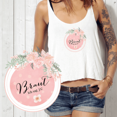 Bügelbild 14x14 cm Braut