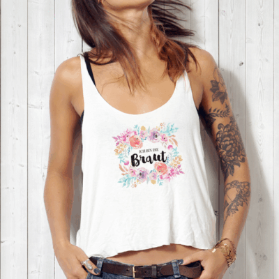 Bügelbild 14x14 cm Braut