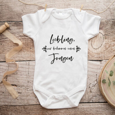 Baby Body "Liebling, wir bekommen einen Jungen"