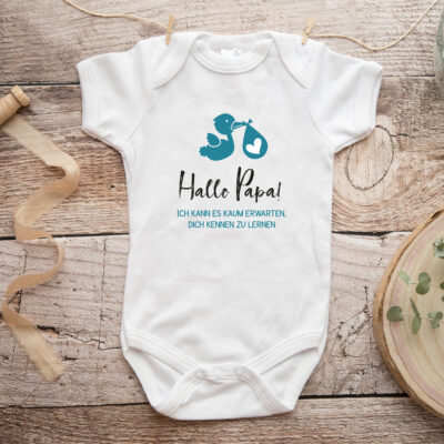 Baby Body "Hallo Papa!" türkis