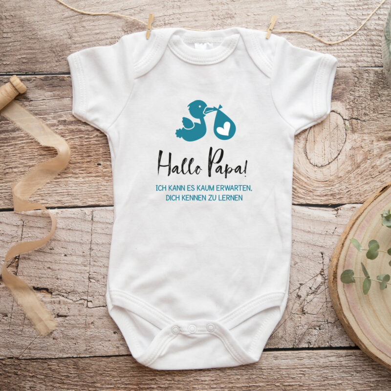 Baby Body "Hallo Papa!" türkis