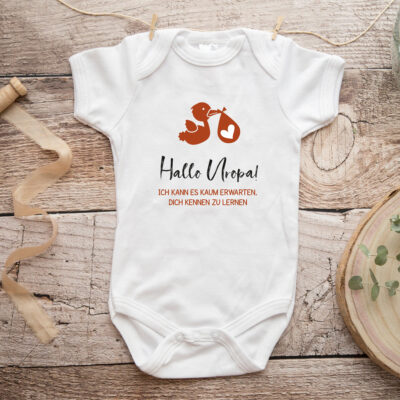 Baby Body "Hallo Uropa" orange