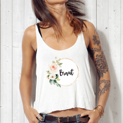 Bügelbild 14x14 cm Braut modern