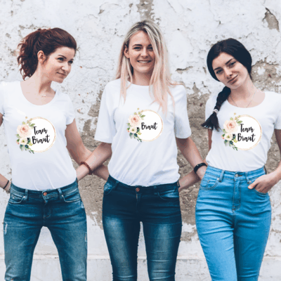 10 Bügelbilder für den Junggesellenabschied weiß/modern