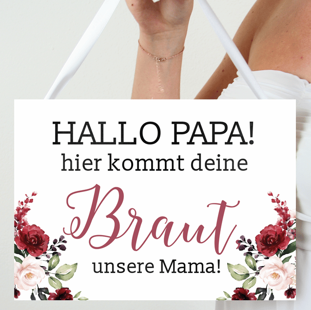 5-20 cm Holz Wunschgravur text Türschild beste Mama Papa Hochzeit Schriftzug 