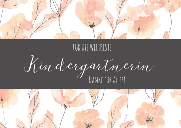 Postkarte Kindergärtnerin – Bild 2