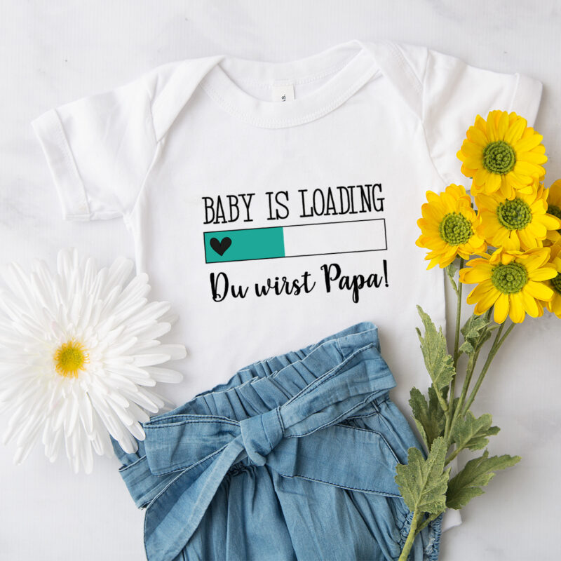 Baby Body "Du wirst Papa" türkis – Bild 4