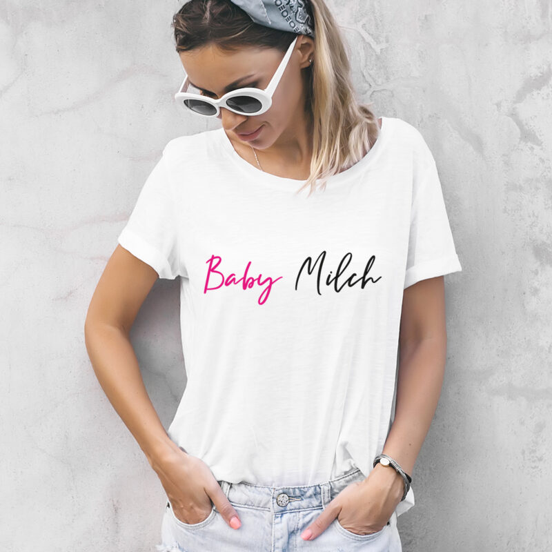 Damen T-Shirt "Baby Milch" aus 100% Baumwolle – Bild 2
