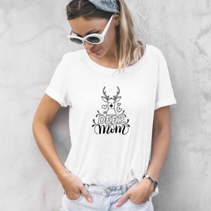 Damen T-Shirt "Deer mom"