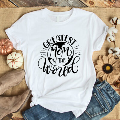 Damen T-Shirt "Greatest Mom in the World" aus 100% Baumwolle