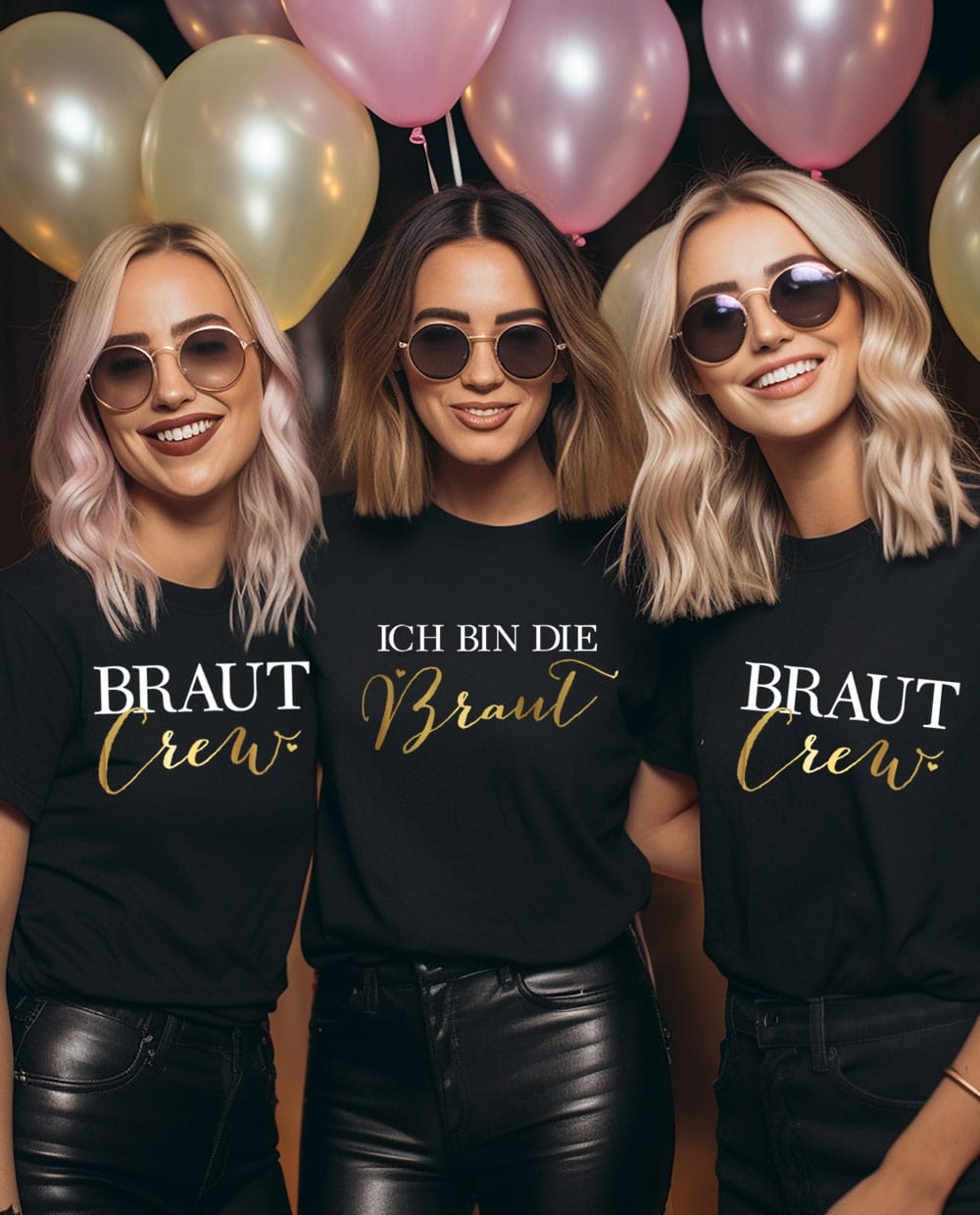 JGA Shirts Braut Crew - Herzpost