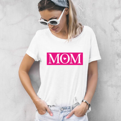 Damen T-Shirt "Mom" aus 100% Baumwolle