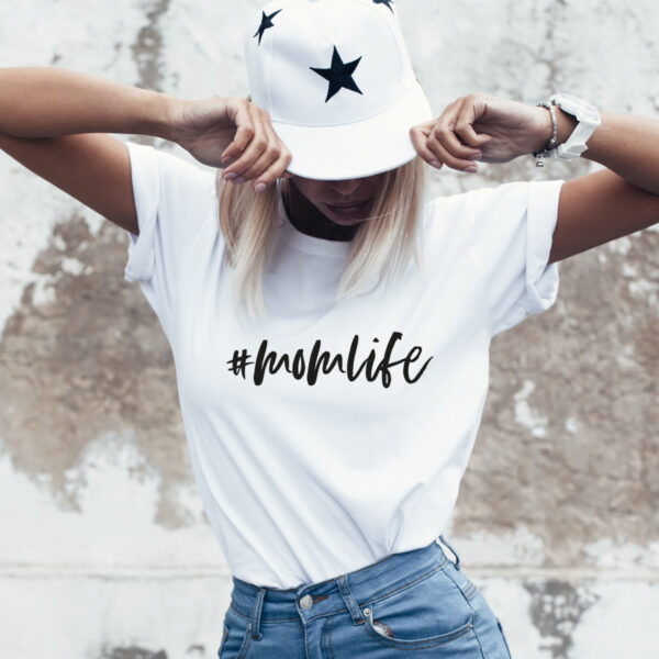 Damen T-Shirt "#momlife" aus 100% Baumwolle – Bild 3