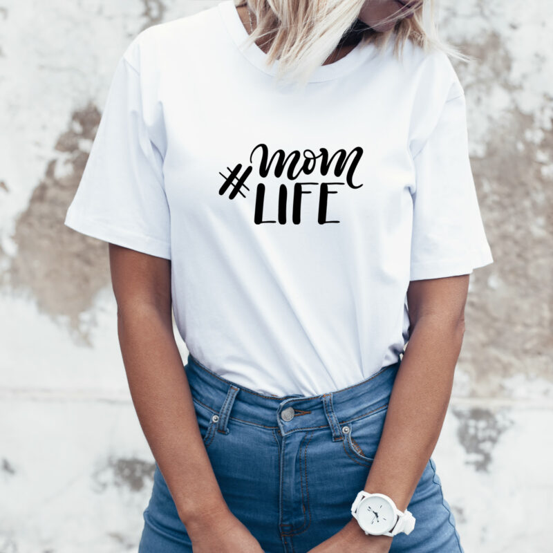 Damen T-Shirt "#momlife" – Bild 3