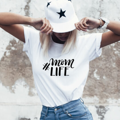 Damen T-Shirt "#momlife"