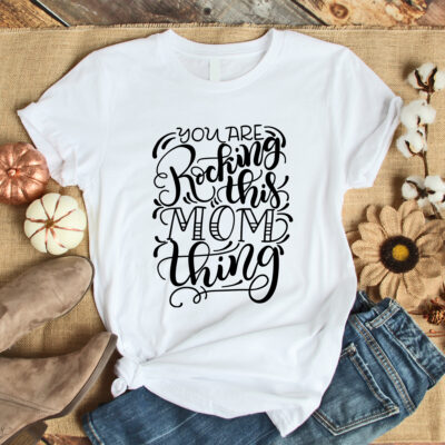 Damen T-Shirt "Rocking Mom" aus 100% Baumwolle