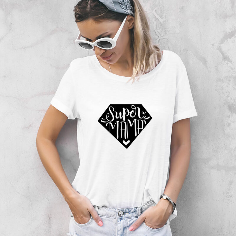 Damen T-Shirt "Super Mama" aus 100% Baumwolle – Bild 2