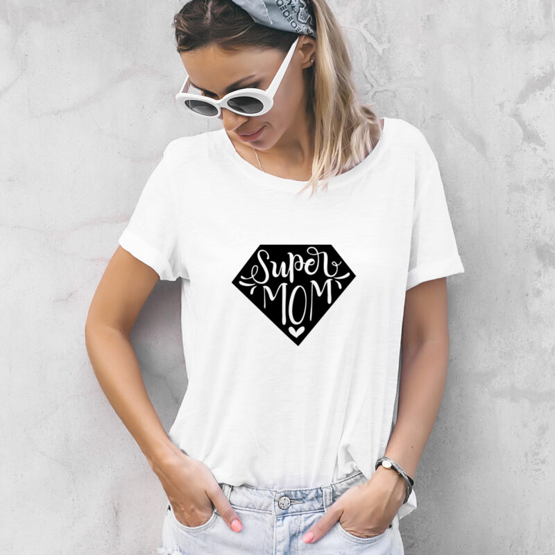 Damen T-Shirt "Super Mom" aus 100% Baumwolle – Bild 2