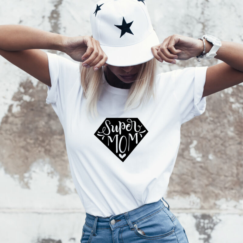 Damen T-Shirt "Super Mom" aus 100% Baumwolle – Bild 3