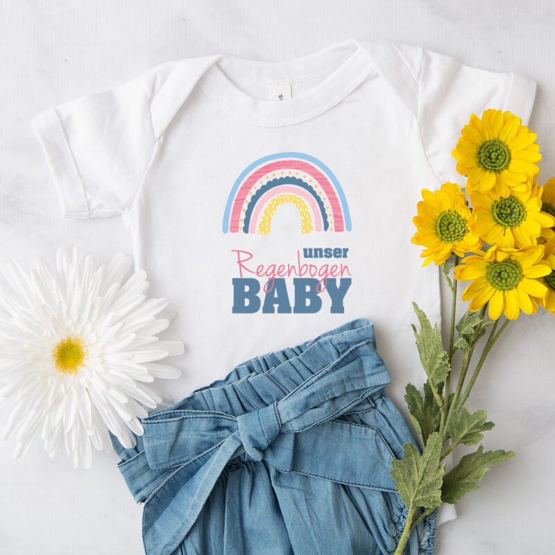 Baby Body "unser Regenbogen Baby" – Bild 2