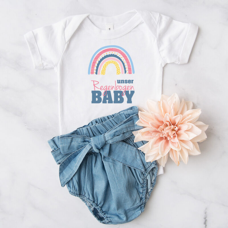 Baby Body "unser Regenbogen Baby" – Bild 3