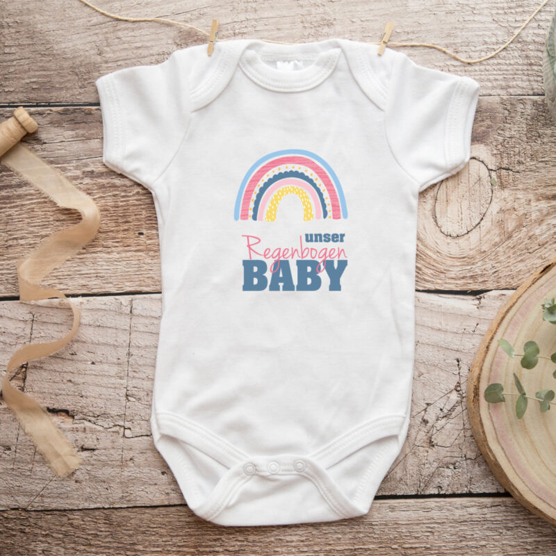 Baby Body "unser Regenbogen Baby" – Bild 4