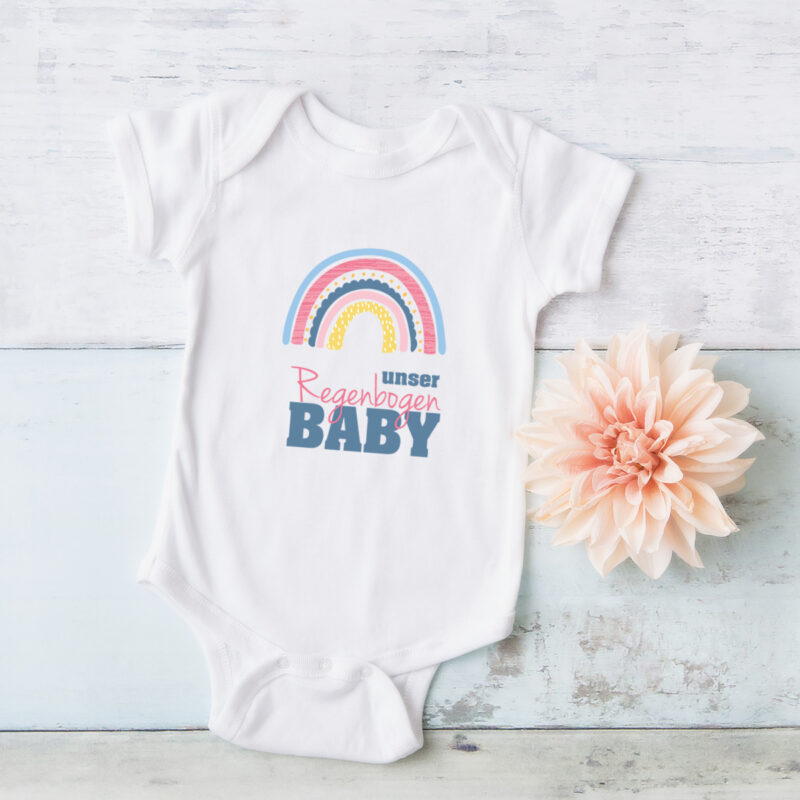 Baby Body "unser Regenbogen Baby" – Bild 5
