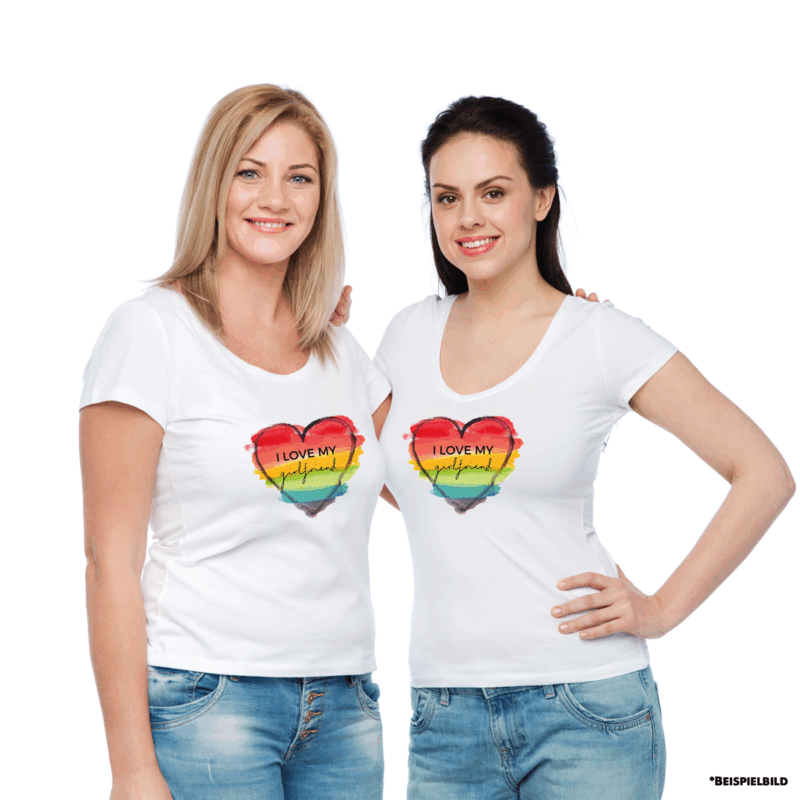 Paar T-Shirts "I love my girlfriend" für gleichgeschlechtliche Paare – Bild 3