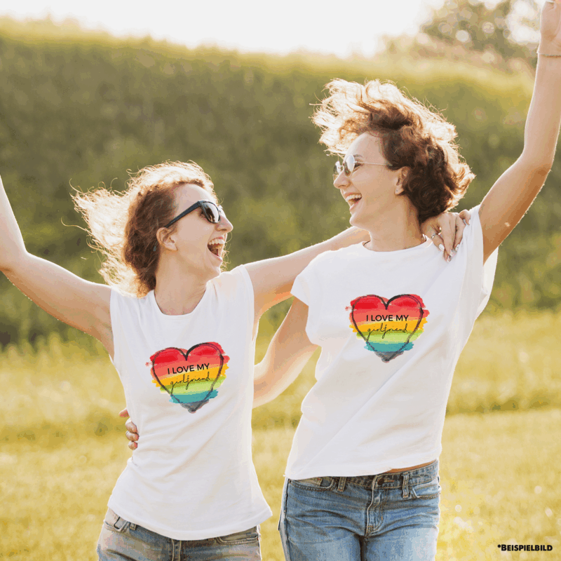 Paar T-Shirts "I love my girlfriend" für gleichgeschlechtliche Paare – Bild 4