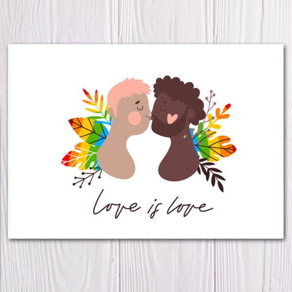 Postkartenset "Love is Love" für gleichgeschlechtliche Paare – Bild 2