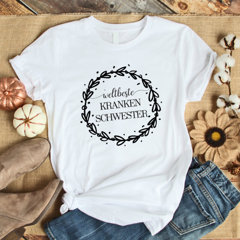 Damen T-Shirt "Weltbeste Krankenschwester" weiß aus 100% Baumwolle