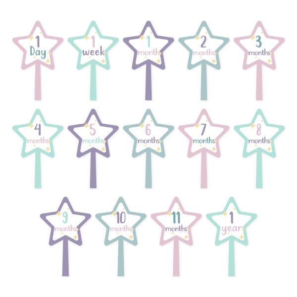 Baby's First Year Swaddle-Blanket & Karten Set - Something magical – Bild 3