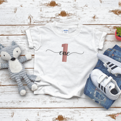 Kinder T-Shirt "Zahl" aus 100% Baumwolle