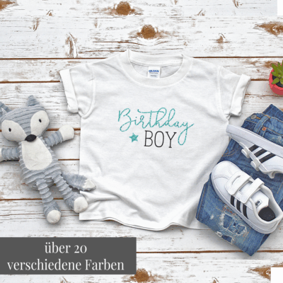 T-Shirt "Birthday Boy" aus 100% Baumwolle