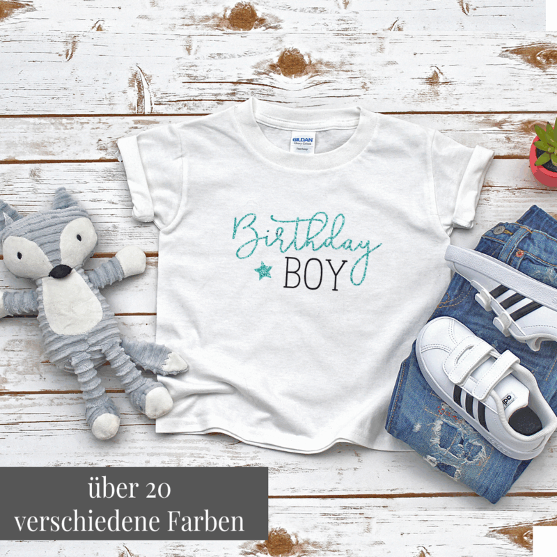 T-Shirt "Birthday Boy" aus 100% Baumwolle