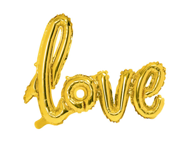 Folienballon "Love" in gold – Bild 2
