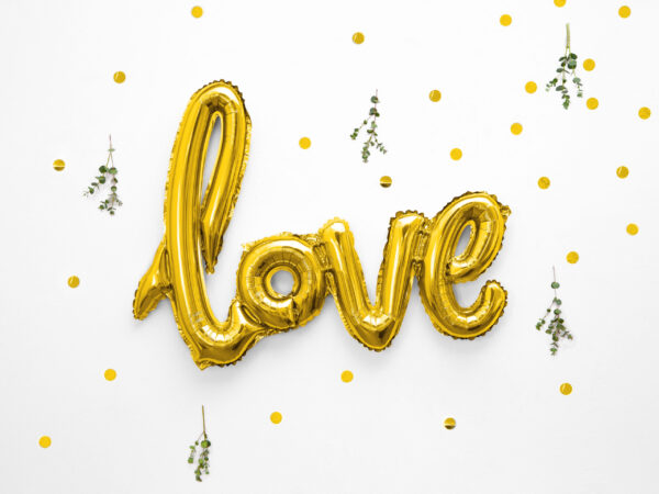 Folienballon "Love" in gold