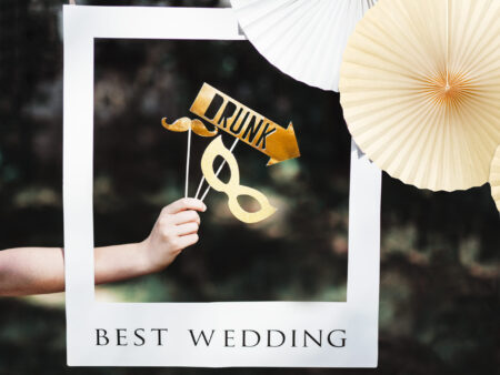 Photobooth-Set inkl. Rahmen gold – Bild 6